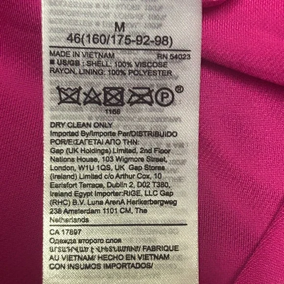 Banana Republic Ruffle Wrap Mini Dress M NWT Bright Peony Pink - Picture 6 of 8